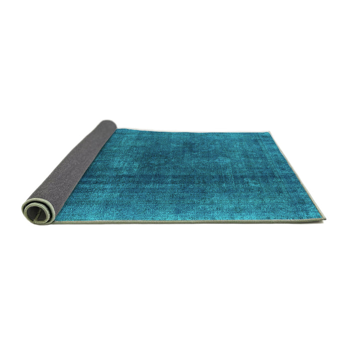 Sideview of Oriental Turquoise Industrial Rug, urb1500turq
