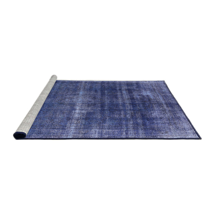 Sideview of Machine Washable Industrial Modern Periwinkle Purple Rug, wshurb1501