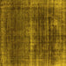 Square Machine Washable Oriental Yellow Industrial Rug, wshurb1501yw