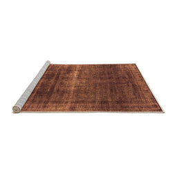 Sideview of Machine Washable Oriental Orange Industrial Area Rugs, wshurb1501org