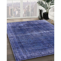 Mid-Century Modern Purple Oriental Rug, urb1501