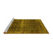 Sideview of Machine Washable Oriental Yellow Industrial Rug, wshurb1501yw