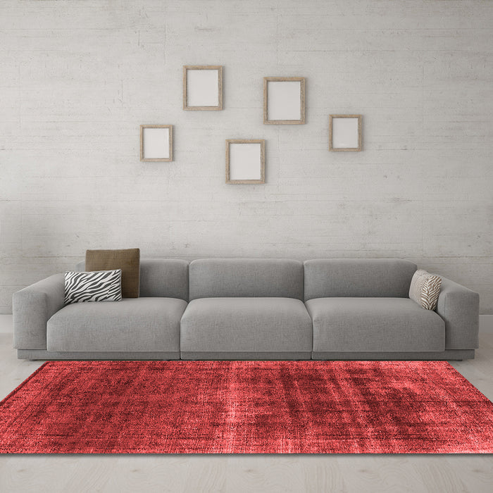 Industrial Red Washable Rugs