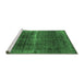 Sideview of Machine Washable Oriental Emerald Green Industrial Area Rugs, wshurb1501emgrn