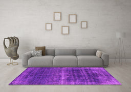 Machine Washable Oriental Pink Industrial Rug in a Living Room, wshurb1501pnk