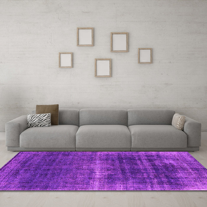 Machine Washable Oriental Pink Industrial Rug in a Living Room, wshurb1501pnk