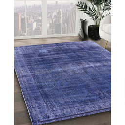 Machine Washable Industrial Modern Periwinkle Purple Rug in a Family Room, wshurb1501