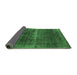 Sideview of Oriental Emerald Green Industrial Rug, urb1501emgrn