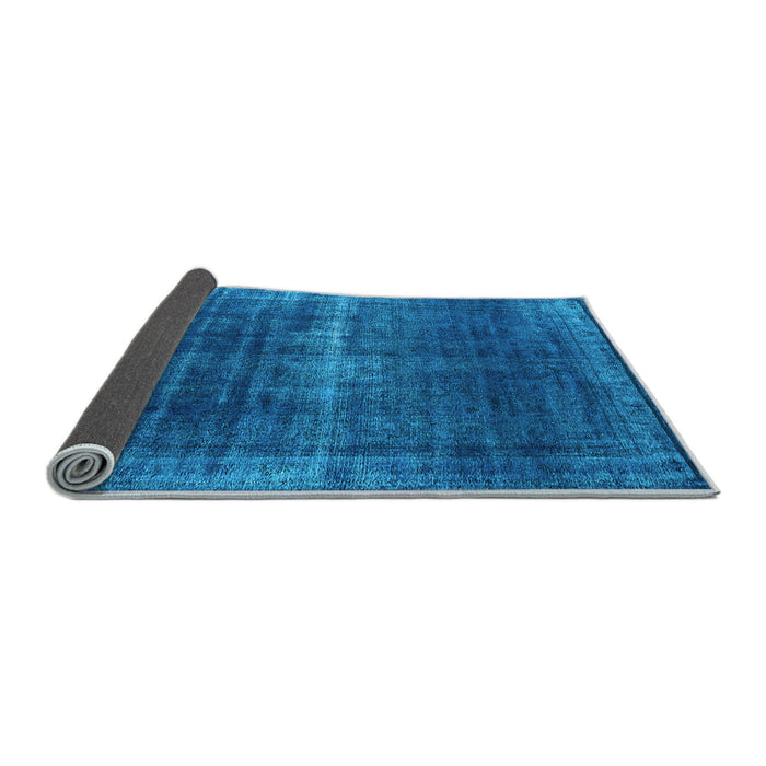 Sideview of Oriental Light Blue Industrial Rug, urb1501lblu