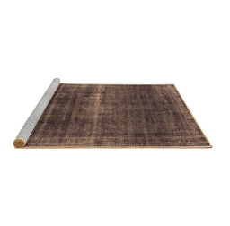Sideview of Machine Washable Oriental Brown Industrial Rug, wshurb1501brn