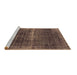 Sideview of Machine Washable Oriental Brown Industrial Rug, wshurb1501brn