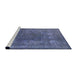 Sideview of Machine Washable Industrial Modern Periwinkle Purple Rug, wshurb1502