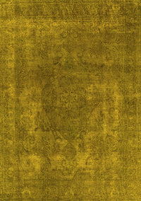 Oriental Yellow Industrial Rug, urb1502yw