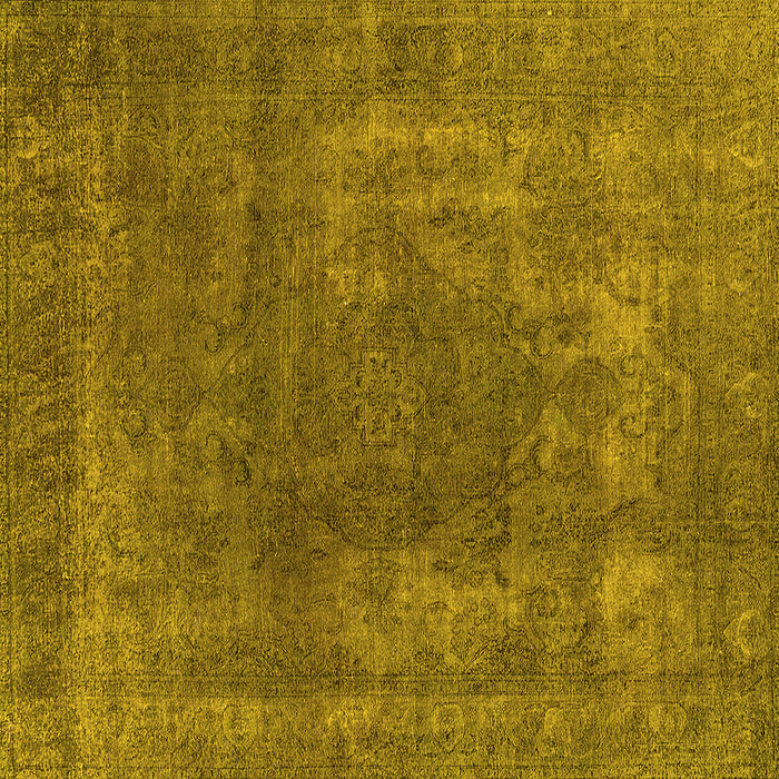 Square Oriental Yellow Industrial Rug, urb1502yw