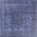 Square Machine Washable Industrial Modern Periwinkle Purple Rug, wshurb1502