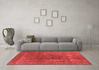 Machine Washable Oriental Red Industrial Rug, wshurb1502red