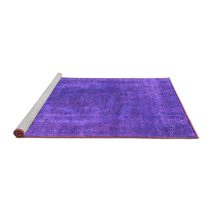 Sideview of Machine Washable Oriental Purple Industrial Area Rugs, wshurb1502pur