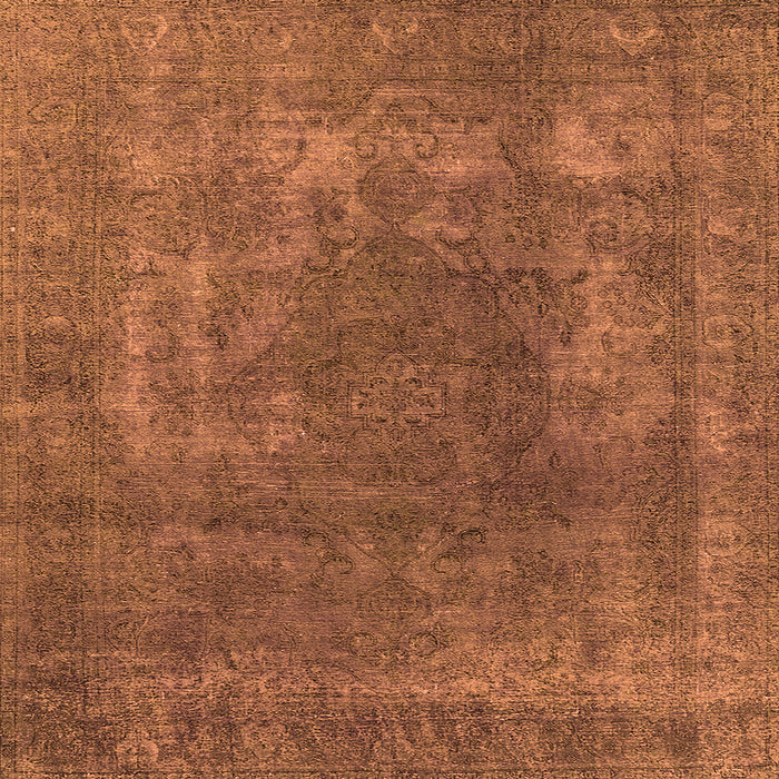 Square Oriental Orange Industrial Rug, urb1502org