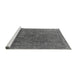 Sideview of Machine Washable Oriental Gray Industrial Rug, wshurb1503gry