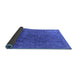 Sideview of Oriental Blue Industrial Rug, urb1503blu