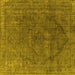 Square Oriental Yellow Industrial Rug, urb1503yw