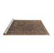 Sideview of Machine Washable Oriental Brown Industrial Rug, wshurb1503brn