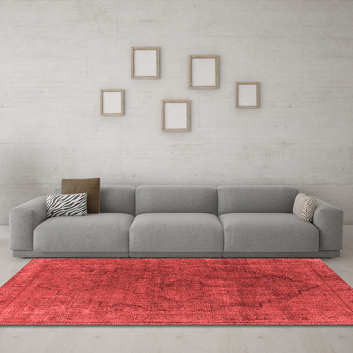 Industrial Red Washable Rugs