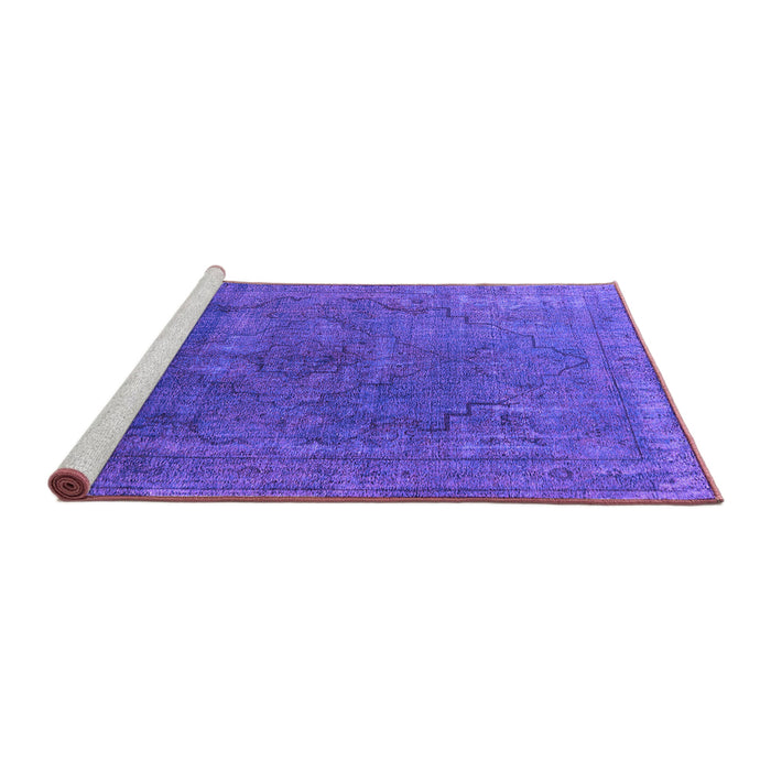 Sideview of Machine Washable Oriental Purple Industrial Area Rugs, wshurb1503pur