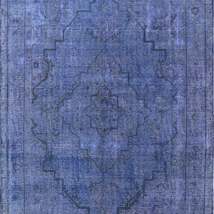 Mid-Century Modern Blue Oriental Rug, urb1503