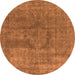 Round Oriental Orange Industrial Rug, urb1504org