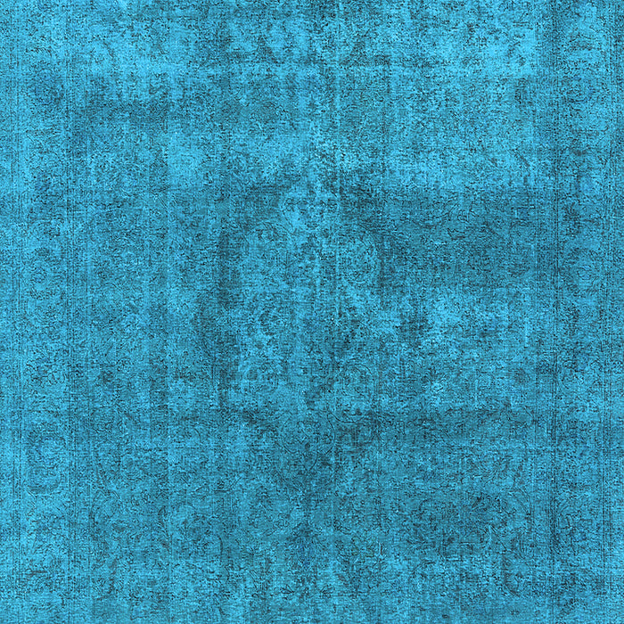Machine Washable Oriental Light Blue Industrial Rug, wshurb1504lblu