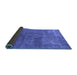 Sideview of Oriental Blue Industrial Rug, urb1504blu