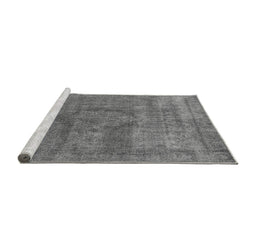 Sideview of Machine Washable Oriental Gray Industrial Rug, wshurb1504gry