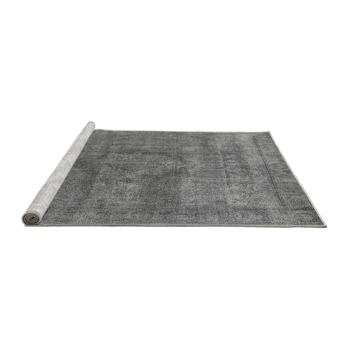 Sideview of Machine Washable Oriental Gray Industrial Rug, wshurb1504gry