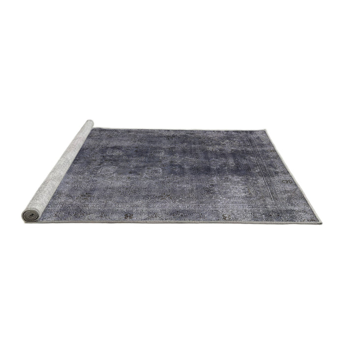 Sideview of Machine Washable Industrial Modern Gray Rug, wshurb1505