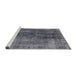 Sideview of Machine Washable Industrial Modern Gray Rug, wshurb1505