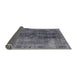 Sideview of Mid-Century Modern Gray Oriental Rug, urb1505