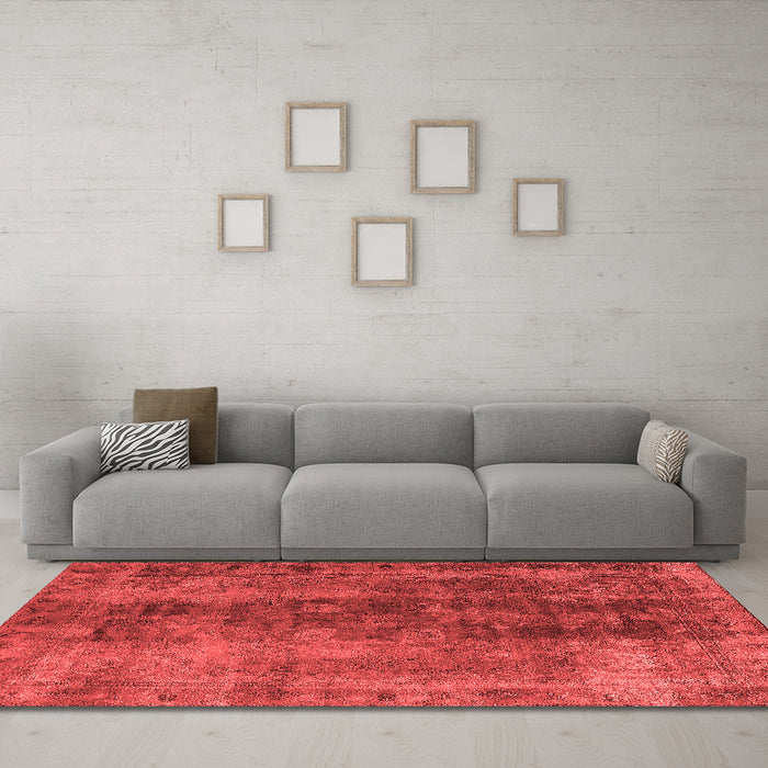 Industrial Red Washable Rugs