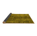 Sideview of Oriental Yellow Industrial Rug, urb1505yw