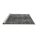 Sideview of Machine Washable Oriental Gray Industrial Rug, wshurb1505gry