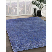 Mid-Century Modern Blue Oriental Rug, urb1506