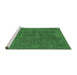 Sideview of Machine Washable Oriental Emerald Green Industrial Area Rugs, wshurb1506emgrn