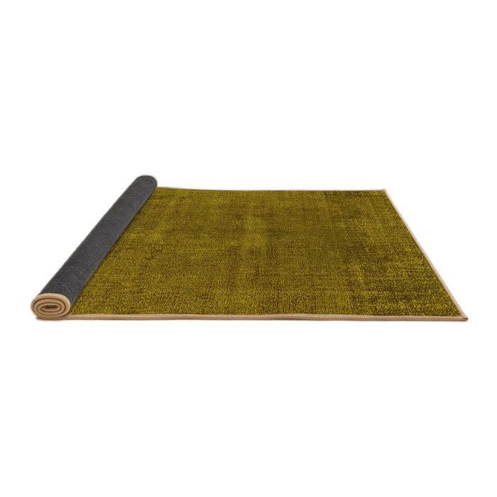 Sideview of Oriental Yellow Industrial Rug, urb1506yw