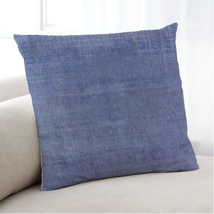 Lifestyle Image of Mid-Century Modern Urban Square Blue Throw Pillow, 18 inch by 18 inch, pwurb1506
