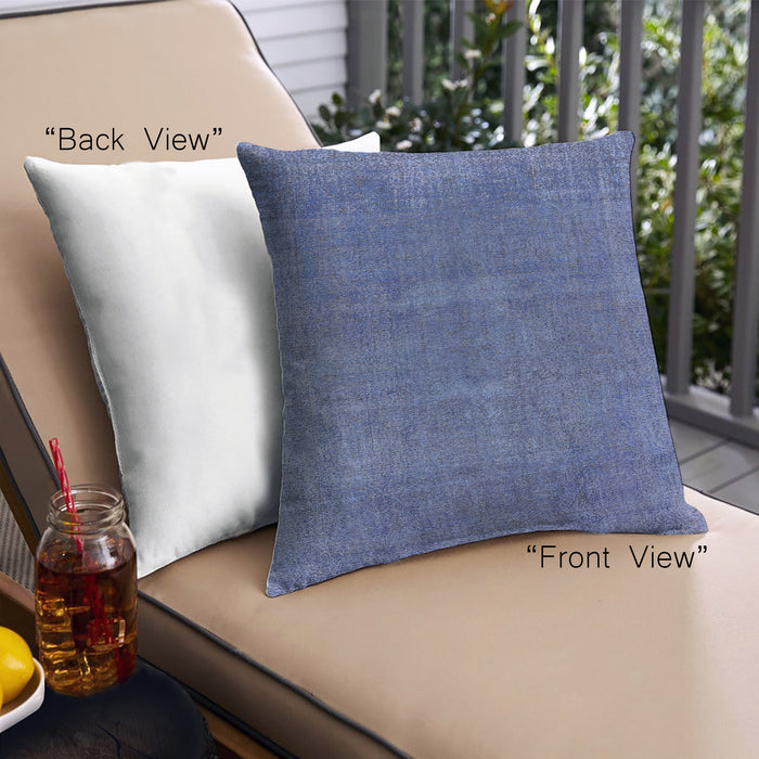 Front View of Mid-Century Modern Urban Square Blue Throw Pillow, 18 inch by 18 inch, pwurb1506