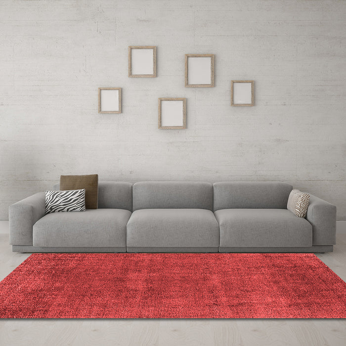 Industrial Red Washable Rugs