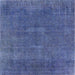 Square Machine Washable Industrial Modern Blue Rug, wshurb1506