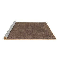 Sideview of Machine Washable Oriental Brown Industrial Rug, wshurb1506brn