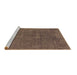 Sideview of Machine Washable Oriental Brown Industrial Rug, wshurb1506brn