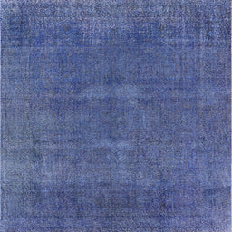 Square Mid-Century Modern Blue Oriental Rug, urb1506